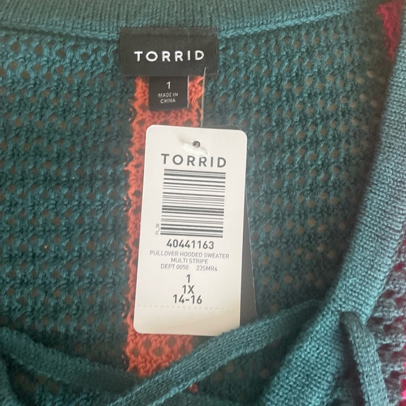Torrid Pullover Striped V-Neck Sweater - Sizes 1X, 2X, 3X - Picture 11 of 13